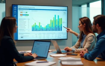 Painel digital exibindo classificação de leads com prioridade em vendas B2B