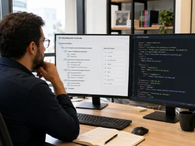 Profissional estruturando conteúdo para aparecer nas respostas de IA do Google